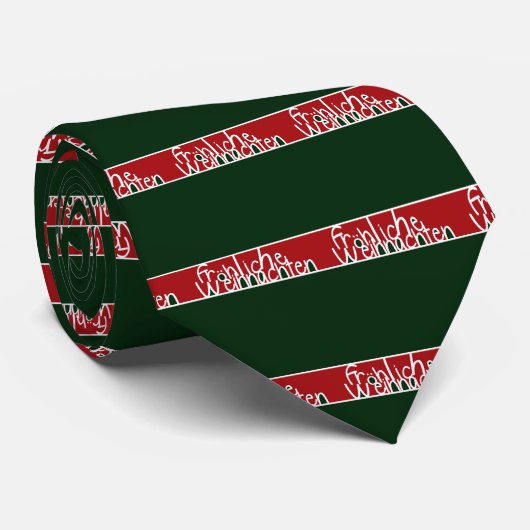Frohliche Weihnachten Krawatte (Gerollt)