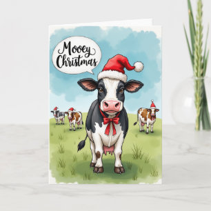 Fröhliche Weihnachten Kuh Wortwitz Lustige Feierta Karte