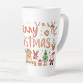 Fröhliche Weihnachten Latte Tasse (Rechte Ecke)