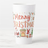 Fröhliche Weihnachten Latte Tasse (Vorderseite)