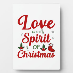 Fröhliche Weihnachten-Liebe ist der Geist der Weih Fotoplatte