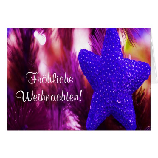Fröhliche Weihnachten - Lila Star III (Vorderseite (Horizontal))