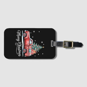 Fröhliche Weihnachten LKW Lustiger Baum Essential Gepäckanhänger
