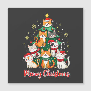 Fröhliche Weihnachten Lustige Catmas Kitten Xmas B Magnetkarte