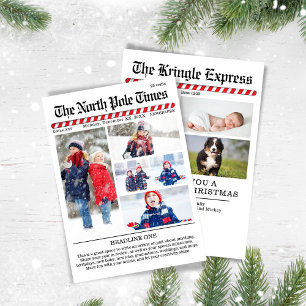 Fröhliche Weihnachten Lustige Fotocollage Zeitung