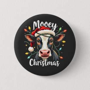 Fröhliche Weihnachten Lustiges Xmas Kuh Rinderlieb Button