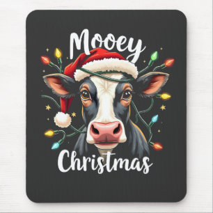 Fröhliche Weihnachten Lustiges Xmas Kuh Rinderlieb Mousepad