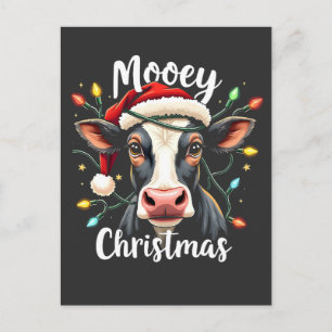Fröhliche Weihnachten Lustiges Xmas Kuh Rinderlieb Postkarte
