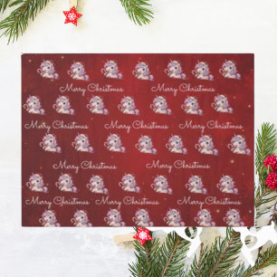 Fröhliche Weihnachten Magisches Karminrotes Weihna Seidenpapier