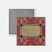 Frohliche Weihnachten Magnet (Vorderseite/Rückseite)