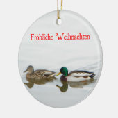 Frohliche Weihnachten - Mallards Keramik Ornament (Links)