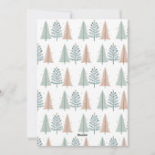Fröhliche Weihnachten Minimalist Boho Bäume (Rückseite)