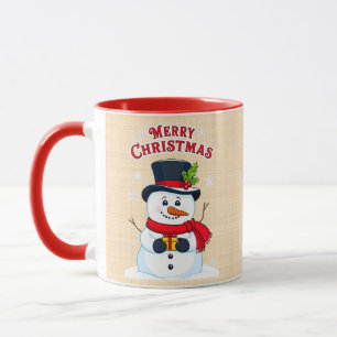 Fröhliche Weihnachten mit einem magischen Schneema Tasse