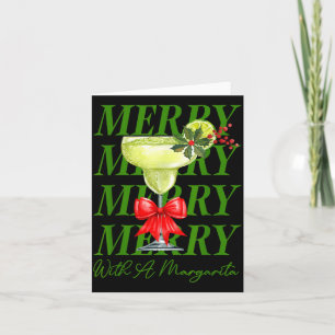 Fröhliche Weihnachten mit einer Margarita Trinken Karte
