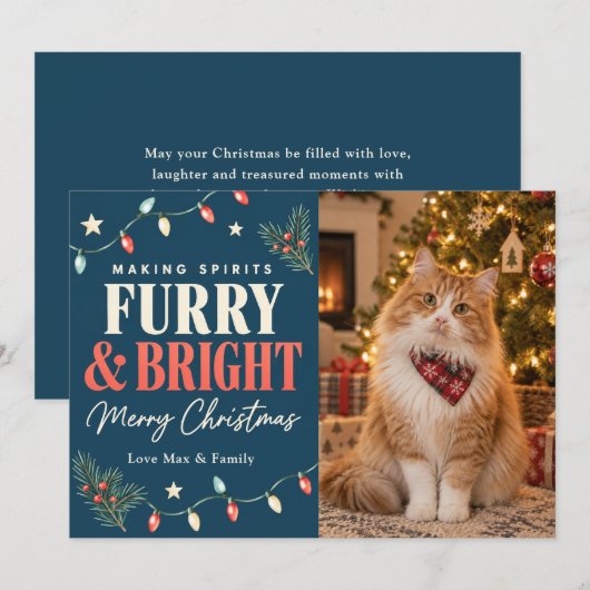 Fröhliche Weihnachten mit Katzen: Making Spirits F (Vorne/Hinten)
