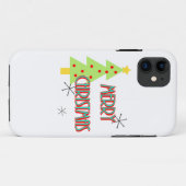 fröhliche Weihnachten Mitte des Jahrhunderts moder Case-Mate iPhone Hülle (Rückseite (Horizontal))