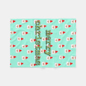 fröhliche Weihnachten Mitte des Jahrhunderts moder Fleecedecke (Vorderseite (Horizontal))