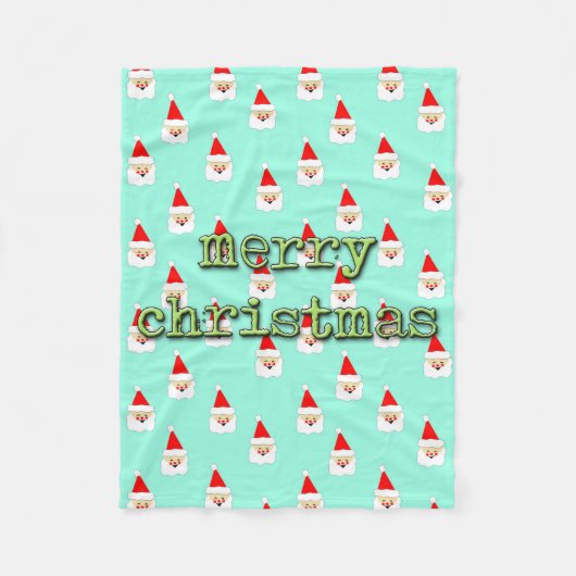 fröhliche Weihnachten Mitte des Jahrhunderts moder Fleecedecke (Vorderseite)
