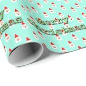 fröhliche Weihnachten Mitte des Jahrhunderts moder Geschenkpapier (Rolleneckpunkt)