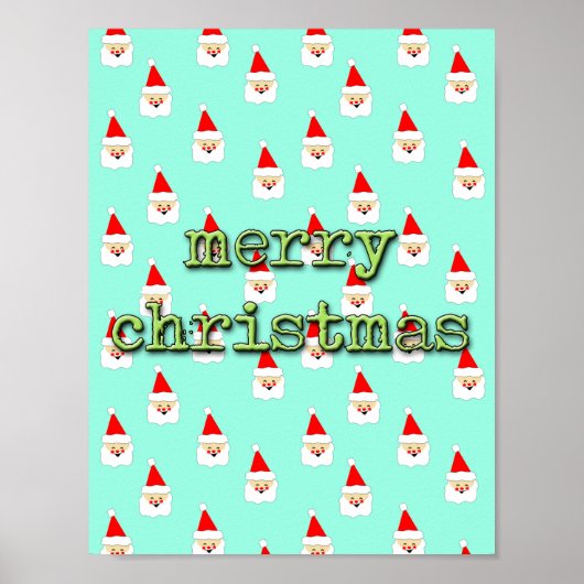 fröhliche Weihnachten Mitte des Jahrhunderts moder Poster (Vorne)