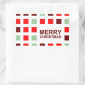 fröhliche Weihnachten (Mod-Plätze) Rechteckiger Aufkleber (Tasche)