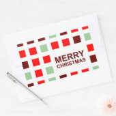 fröhliche Weihnachten (Mod-Plätze) Rechteckiger Aufkleber (Umschlag)