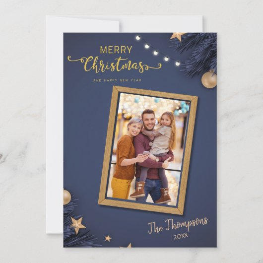 Fröhliche Weihnachten Moderne 1 Foto niedlich (Vorderseite)