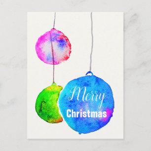 Fröhliche Weihnachten Moderne farbenfrohe Aquarell