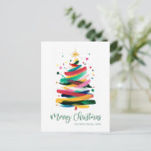 Fröhliche Weihnachten Moderne Farbige (Stehend Vorderseite)