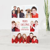 Fröhliche Weihnachten Moderne Foto Collage rot ein (Vorderseite)