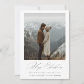 Fröhliche Weihnachten Moderne Fotokarte (Vorderseite)