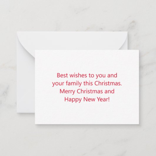 fröhliche Weihnachten Moderne Kalligraphie Urlaub Mitteilungskarte (Rückseite)