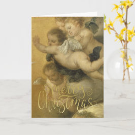 Fröhliche Weihnachten - Niedliche Cherubs Kunst Karte