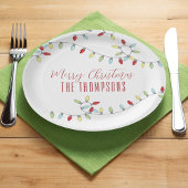 Fröhliche Weihnachten Niedliche Streichlichter Pappteller