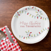 Fröhliche Weihnachten Niedliche Streichlichter Pappteller