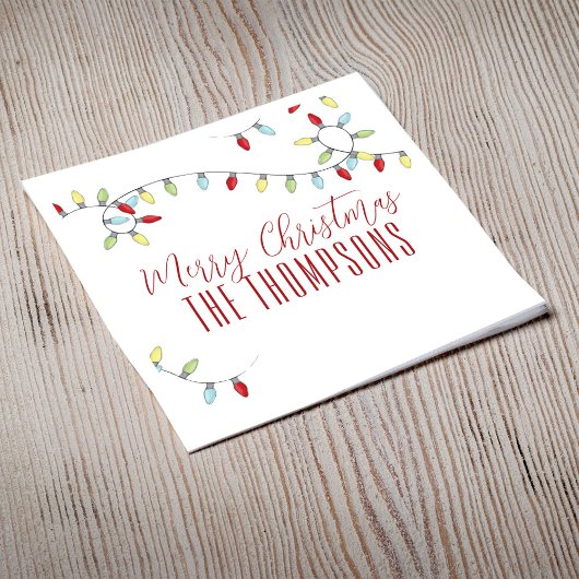 Fröhliche Weihnachten Niedliche Streichlichter Serviette