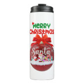 Fröhliche Weihnachten niedlicher Santaklaus für Fr Thermosbecher (Vorderseite)