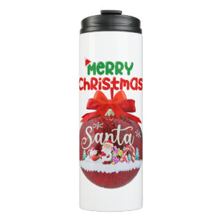 Fröhliche Weihnachten niedlicher Santaklaus für Fr Thermosbecher