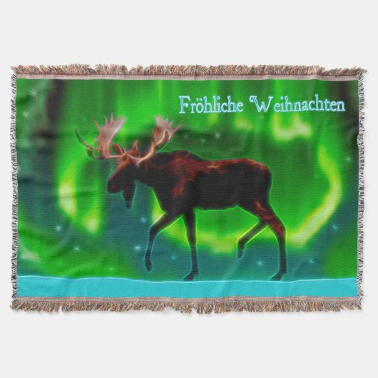 Frohliche Weihnachten - Nordlichtmoose Decke (Vorderseite)