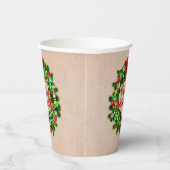 Fröhliche Weihnachten Pappbecher (Rechts)