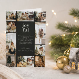 Fröhliche Weihnachten Personalisierte 10 Foto-Coll Karte