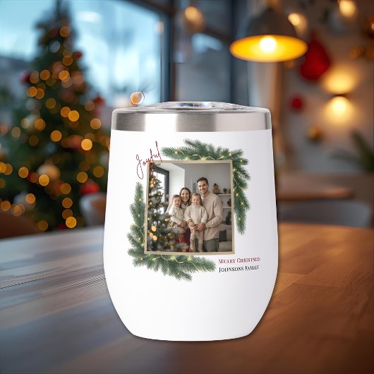 Fröhliche Weihnachten Personalisierter Foto-Famili