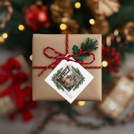 Fröhliche Weihnachten Personalisiertes Familienfot Geschenkanhänger