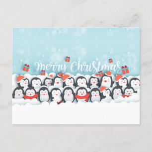 Fröhliche Weihnachten Pinguin-Familie
