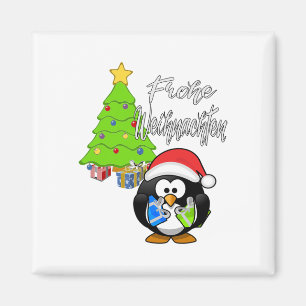 Fröhliche Weihnachten Pinguin Weihnachtsgeschenk I Magnet