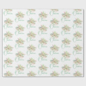 Fröhliche Weihnachten Pink Gold Pastel Poinsettia Geschenkpapier (Flach)