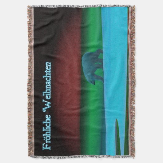 Frohliche Weihnachten - Polar Lights Polar Bear Decke (Vorderseite Vertikal)