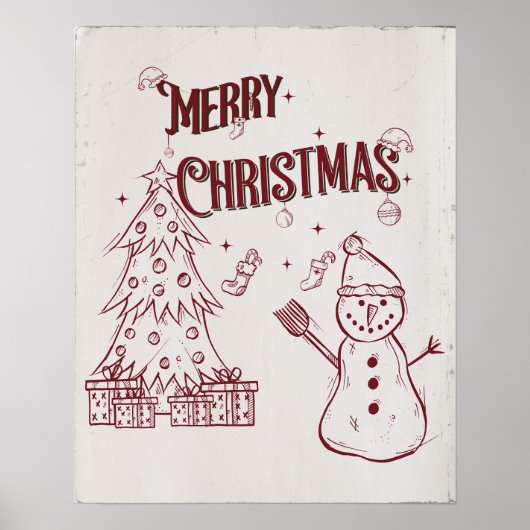 Fröhliche Weihnachten Poster (Vorne)