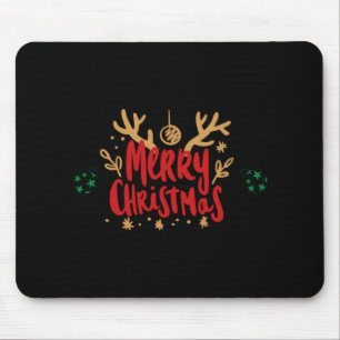 Fröhliche Weihnachten Rentiergeweih Kinder T-Shirt Mousepad