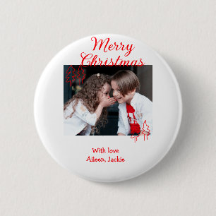 Fröhliche Weihnachten Retro-Weihnachtsbaum Kinderf Button